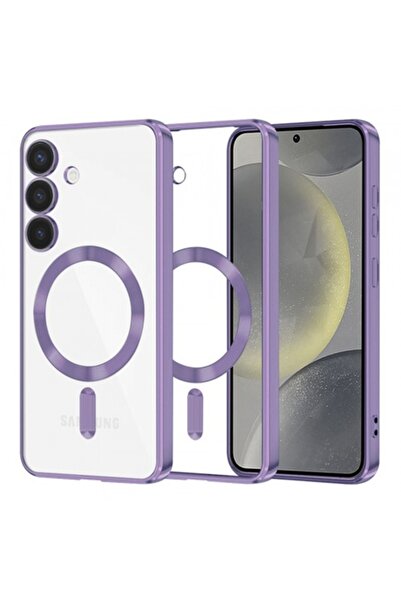 Stef's Cat Carcasă MagSafe pentru Samsung Galaxy S24 S921, Cristal Luxos, Mov Deschis