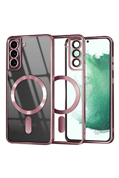 Stef's Cat Husă MagSafe pentru Samsung Galaxy S22+ 5G S906, Cristal Luxos, Roz