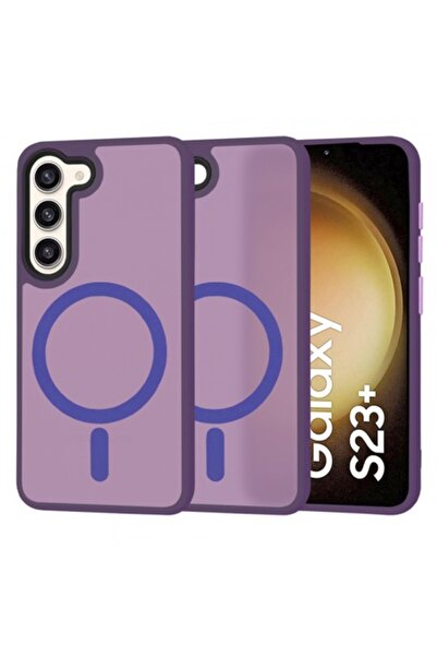 Stef's Cat Husa MagSafe pentru Samsung Galaxy S23+ S916, HaloFrost, Mov Inchis