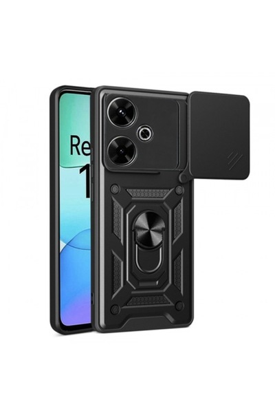 Stef's Cat Θήκη CamShield για Xiaomi Poco M6 4G / Redmi 13, Μαύρη