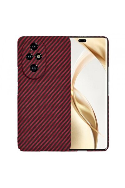 Stef's Cat Husă de telefon pentru Honor 200 Pro, Carbonite FiberShell, Roșie