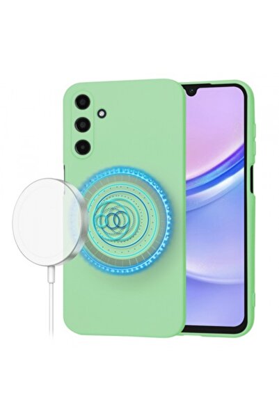 Stef's Cat Husă MagSafe pentru Samsung Galaxy A15 A155, SoftFlex, Verde