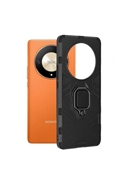 Stef's Cat Калъф за Honor Magic6 Lite, щит, черен