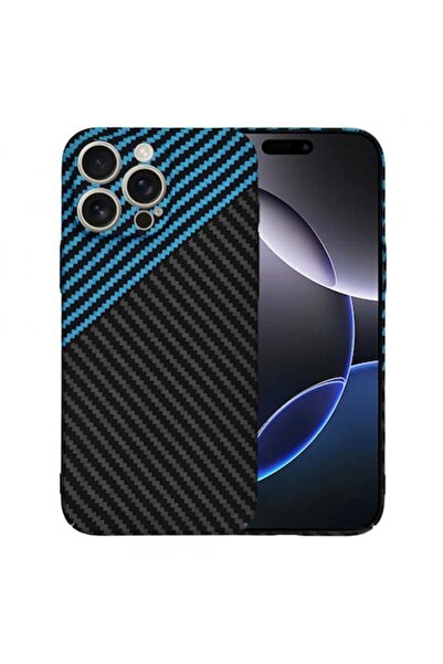 Stef's Cat Калъф за Apple iPhone 16 Pro Max, Carbonite FiberShell, Син