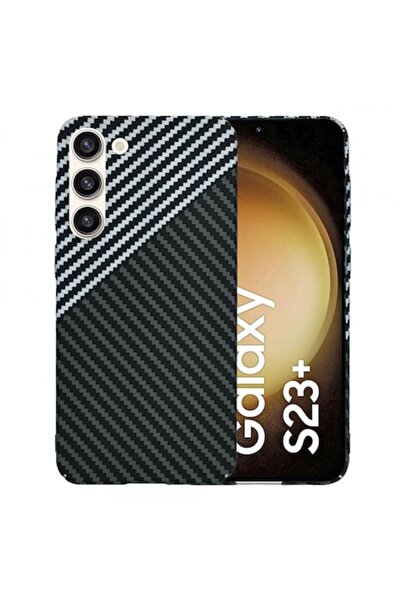 Stef's Cat Carcasă din fibră de carbon pentru Samsung Galaxy S23+ (S916) - Gri