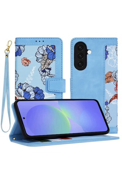 Stef's Cat Θήκη για Samsung Galaxy A36 A366, FlipCraft, Μπλε