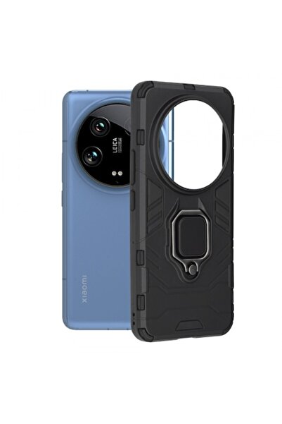 Stef's Cat Husă pentru Xiaomi 14 Ultra, Shield, Neagră