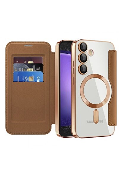 Techsuit Θήκη MagSafe για Samsung Galaxy S23 FE S711, SmartMag Book, Καφέ