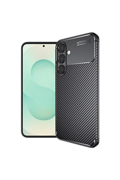 Stef's Cat Carcasă pentru Samsung Galaxy S25+ S936, Fibră de carbon, Negru