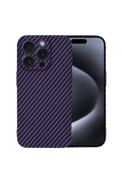 Stef's Cat Θήκη για Apple iPhone 15 Pro, Carbonite FiberShell, Μωβ