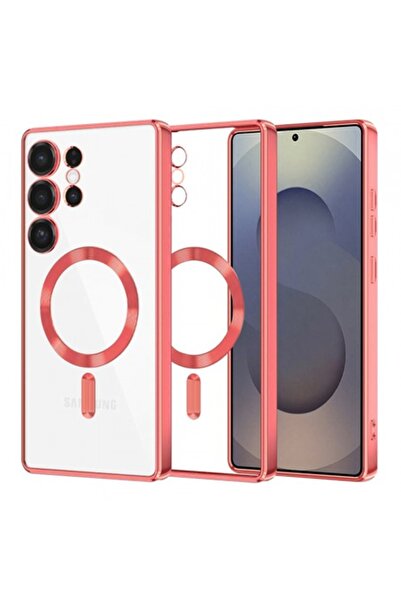 Stef's Cat MagSafe Case for Samsung Galaxy S25 Ultra S938, Luxury Crystal, Red