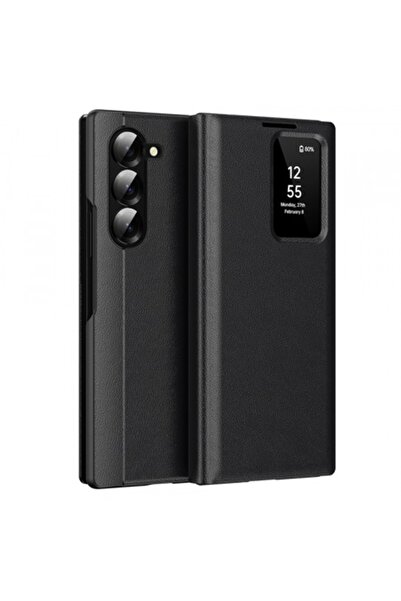 Stef's Cat Husă pentru Samsung Galaxy Z Fold6 F956, SmartView, Neagră