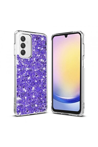 Stef's Cat Θήκη Samsung Galaxy A25 (A256) με λαμπερή γκλίτερ - Μωβ