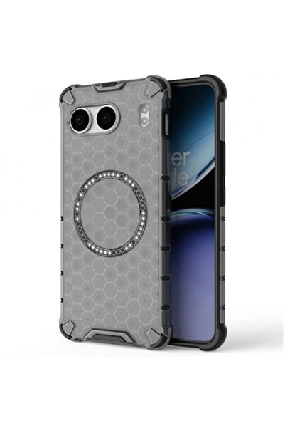 Stef's Cat Carcasă MagSafe pentru OnePlus Nord 4, tip fagure de miere, neagră