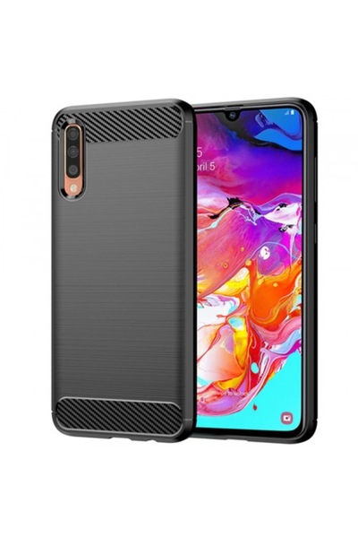 Stef's Cat Carcasă pentru Samsung Galaxy A70s A707 / A70 A705, Carbon, Negru
