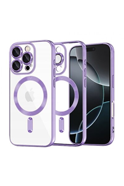 Stef's Cat Carcasă MagSafe pentru Apple iPhone 16 Pro, Cristal Luxury, Mov de...