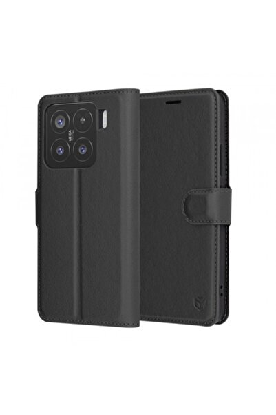 Stef's Cat Husa pentru Xiaomi 15, Leather Folio, Neagra