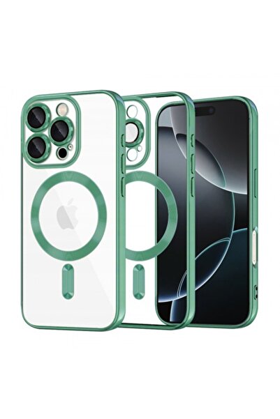 Stef's Cat Carcasă MagSafe pentru Apple iPhone 16 Pro, Cristal Luxos, Verde D...