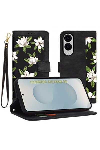 Stef's Cat Θήκη για Samsung Galaxy S25 Edge S937, FlipCraft, Μαύρη