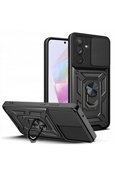 Stef's Cat Carcasă pentru Samsung Galaxy A35 5G (A356), CamShield, Negru