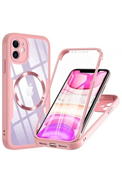 Stef's Cat Husa MagSafe pentru Apple iPhone 11, ColorVerse 360, Roz