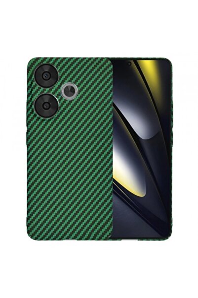 Stef's Cat Husă de protecție pentru Xiaomi Poco F6, Carbonite FiberShell, Verde