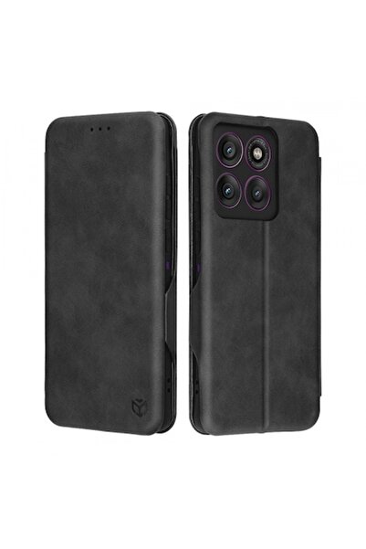 Stef's Cat Husă pentru Motorola Edge 60 Pro, Safe Wallet Plus, Neagră