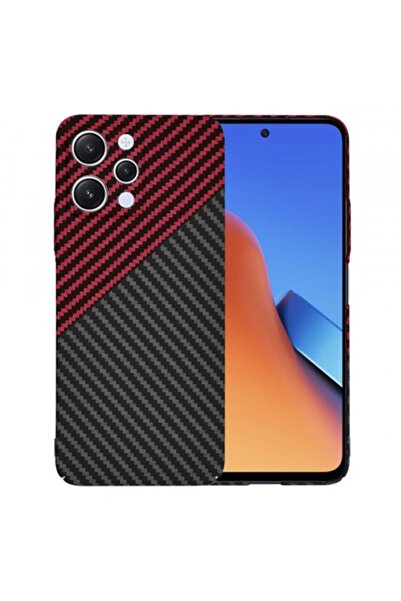 Stef's Cat Carcasă pentru Xiaomi Redmi 12 5G / 12, Carbonite FiberShell Vortex, Roșu