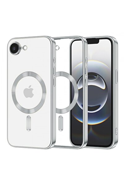 Stef's Cat Carcasă MagSafe pentru Apple iPhone 16e, Cristal Luxos, Argintie