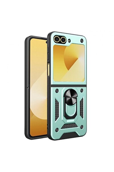 Stef's Cat Carcasă pentru Samsung Galaxy Z Flip6 F741, CamShield, Verde