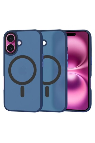 Stef's Cat Carcasă MagSafe pentru Apple iPhone 16 Plus, HaloFrost, bleumarin