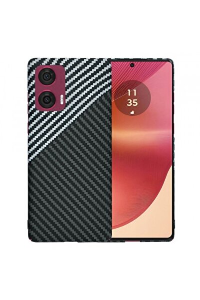 Stef's Cat Husă de telefon pentru Motorola Edge 50 Fusion, Carbonite FiberShe...