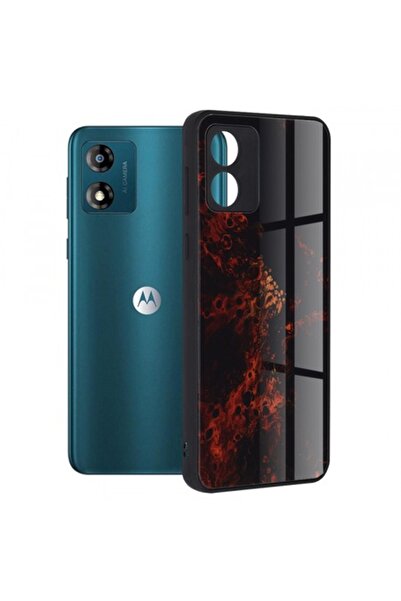 Stef's Cat Case for Motorola Moto E13, Glaze, Red