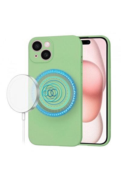 Stef's Cat Husa MagSafe pentru Apple iPhone 15, SoftFlex, Verde