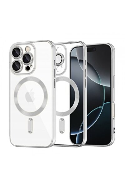 Stef's Cat Husă MagSafe pentru Apple iPhone 16 Pro, Cristal Luxos, Argintie