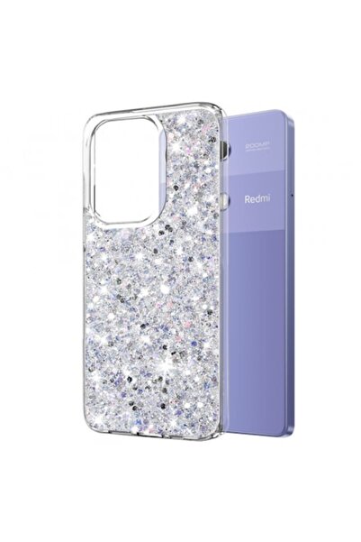 Stef's Cat Carcasă pentru Xiaomi Redmi Note 13 Pro 4G / Poco M6 Pro 4G, sclipici strălucitor, alb