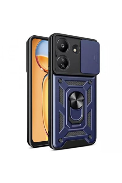 Stef's Cat Husă pentru Xiaomi Poco C65 / Redmi 13C, CamShield, Albastră