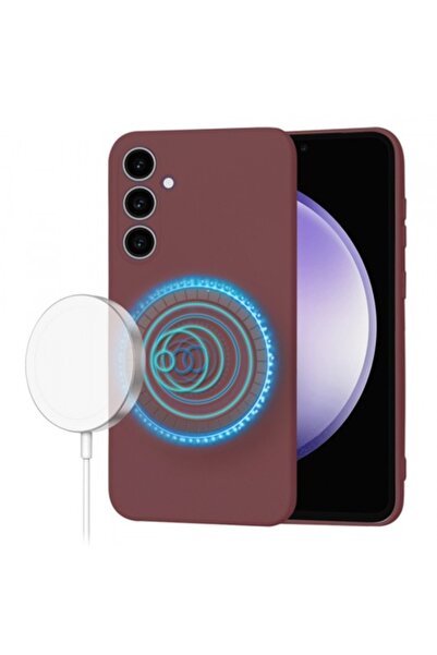 Stef's Cat Husă MagSafe pentru Samsung Galaxy S23 FE S711, SoftFlex, Vișinie