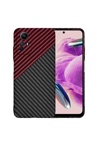 Stef's Cat Carcasă pentru Xiaomi Redmi Note 12S, Carbonite FiberShell Vortex, Roșu