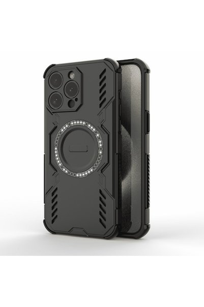 Stef's Cat Кейс ArmorMag за iPhone 15 Pro, поликарбонат, черен, MagSafe