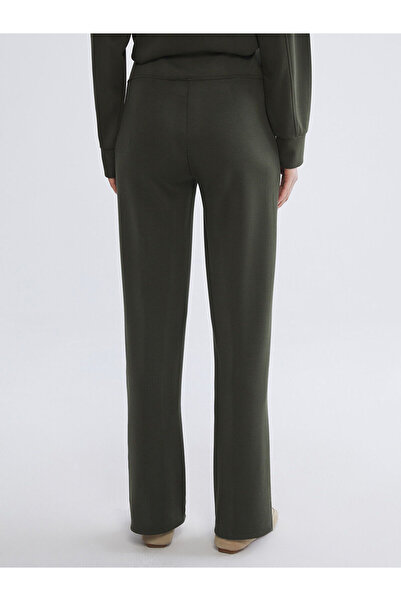 LC Waikiki XSIDE Haki Beli Lastikli Geniş Paça Kadın Eşofman Altı W5MD24Z8