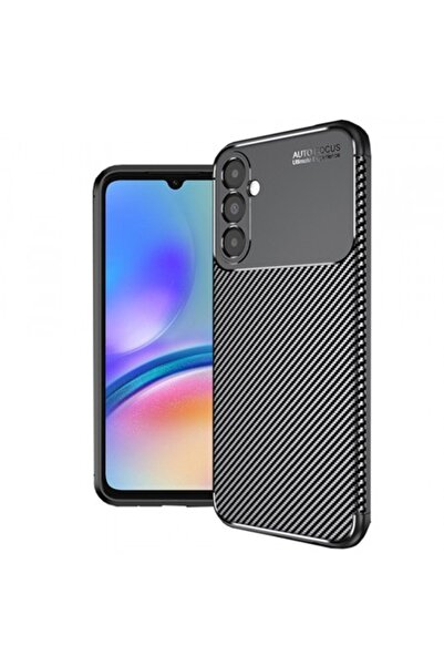 Stef's Cat Carcasă pentru Samsung Galaxy A05s A057, Fibră de Carbon, Neagră