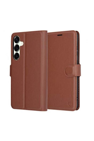 Stef's Cat Husă Folio din piele pentru Samsung Galaxy S25+ (S936) - Maro