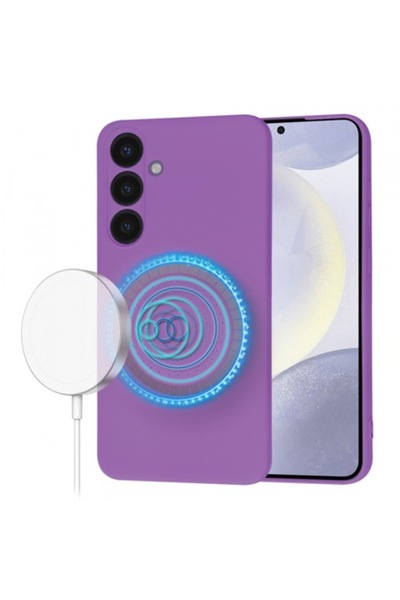 Stef's Cat Θήκη MagSafe για Samsung Galaxy S24+ (S926) - SoftFlex - Μωβ