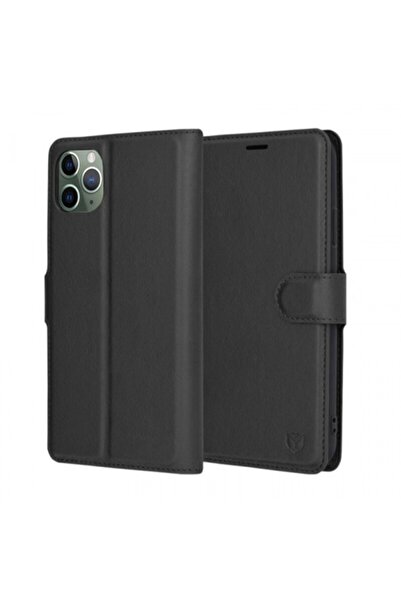 Stef's Cat Husa pentru Apple iPhone 11 Pro Max, Leather Folio, Neagra