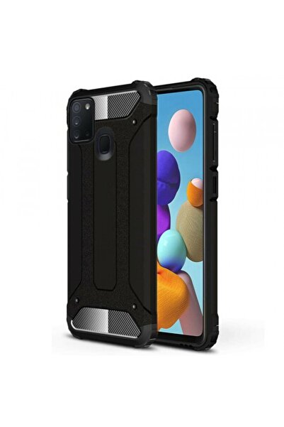 Stef's Cat Carcasă pentru Samsung Galaxy A21s A217, Hybrid Armor, Negru