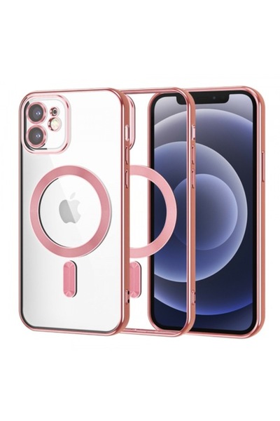 Stef's Cat Carcasă MagSafe pentru Apple iPhone 12, Cristal Luxos, Roșu