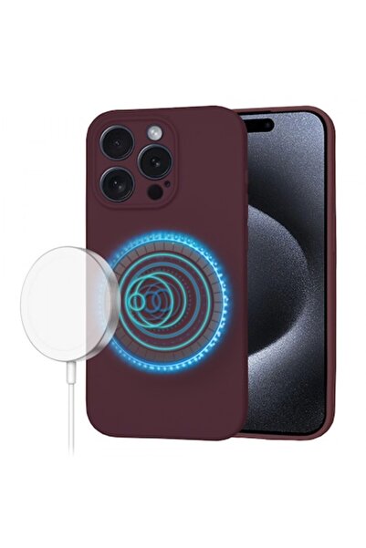 Stef's Cat Husă MagSafe pentru Apple iPhone 15 Pro, SoftFlex, Vișinie