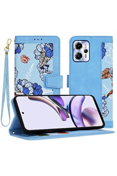 Stef's Cat Husă pentru Motorola Moto G13 / G23 / G53, FlipCraft, Albastră