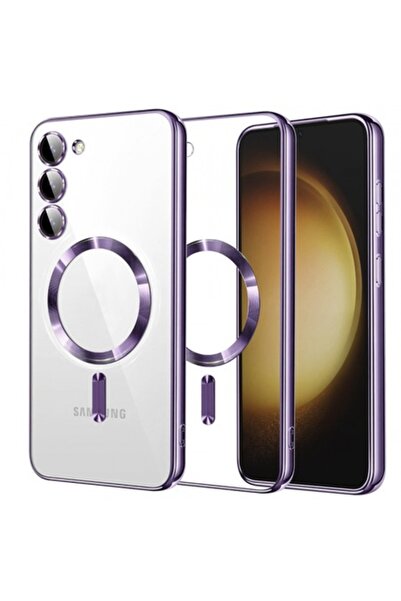 Stef's Cat MagSafe Case for Samsung Galaxy S23+ S916, Luxury Crystal, Light Purple